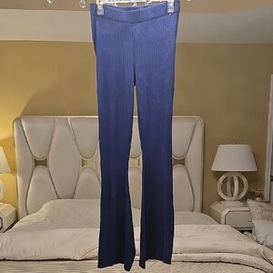 Hippie Rose Navy Flare Knit Pants